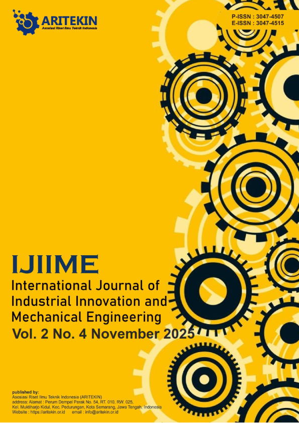 					View Vol. 2 No. 4 (2025): November: International Journal of Industrial Innovation and Mechanical Engineering
				